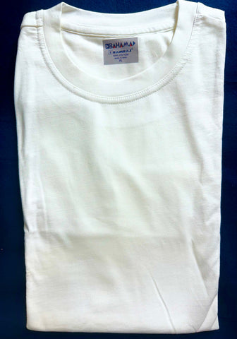 Crew Neck Short sleeved White Shirt – Extra Large