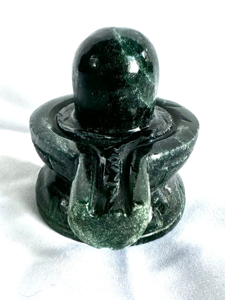 Green Jade –– Shivalinga D (Blessed and Energised)