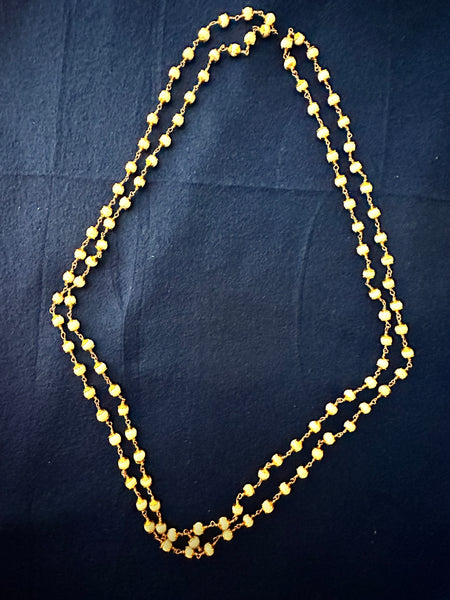 Tulsi Mala – Mala (108 Round Beads with Copper Links– Long)