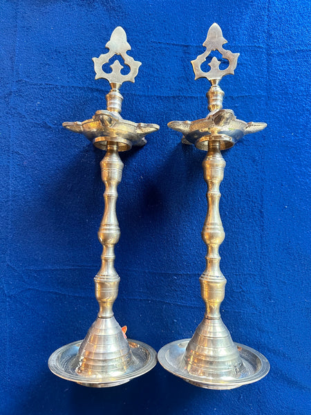 Brass Lamp –– Tall – Diya Head
