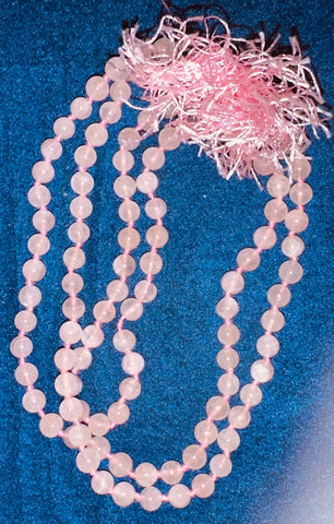 Rose Quartz Mala – 108 beads (Blessed and Energised)