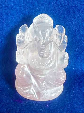 Rose Quartz –– Sri Ganesha B (energised and Blessed)