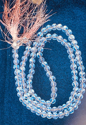 Quartz Crystal Mala – 108 beads (Blessed and Energised)