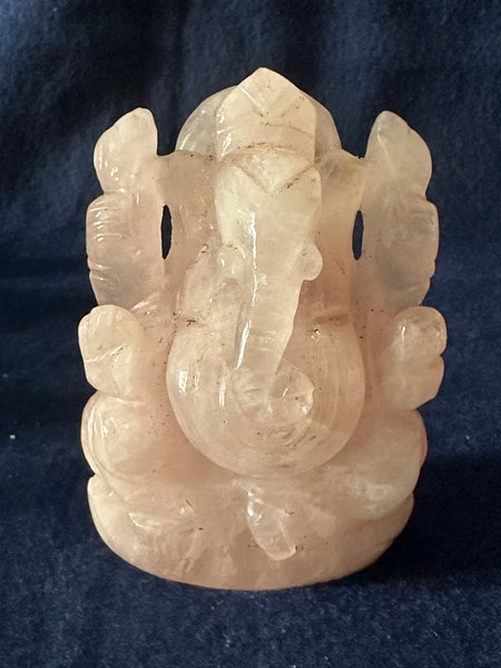 Rose quartz –– Ganesha (Blessed and Energizes Prasadam)