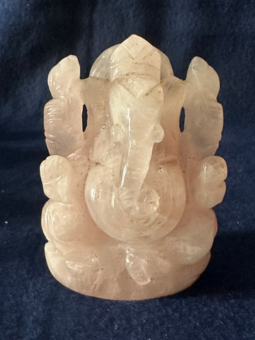 Rose quartz –– Ganesha (Blessed and Energizes Prasadam)