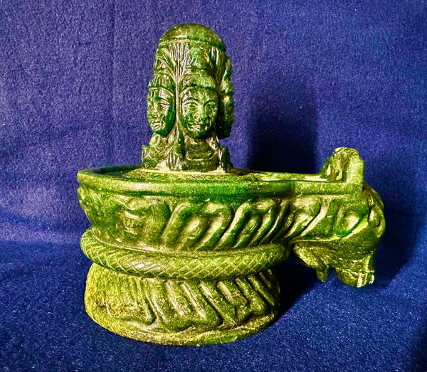 Green Jade Panchamukhi Shivalinga – Blessed