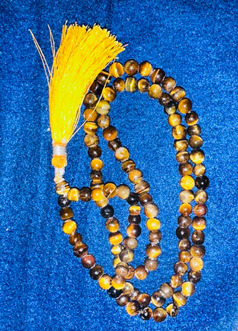Tiger's Eye Mala – 108 beads (Blessed and Energised)