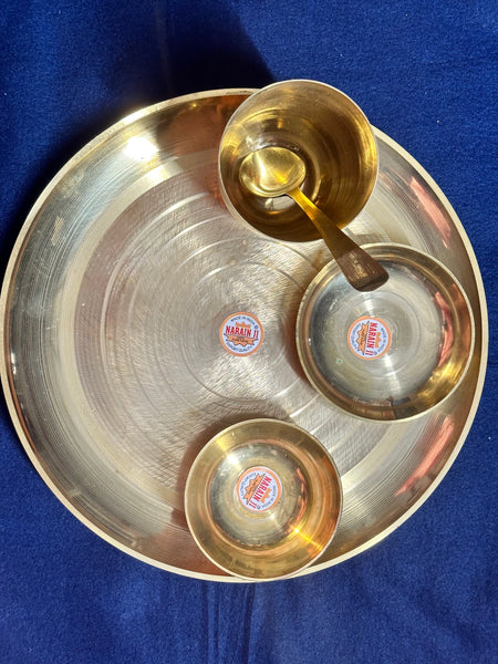 Brass –– Pooja offering plate set