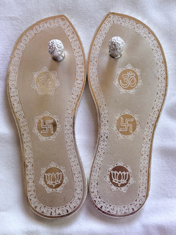 Energized Silver Guru Padukas (Med Size)– Blessed Prasadam