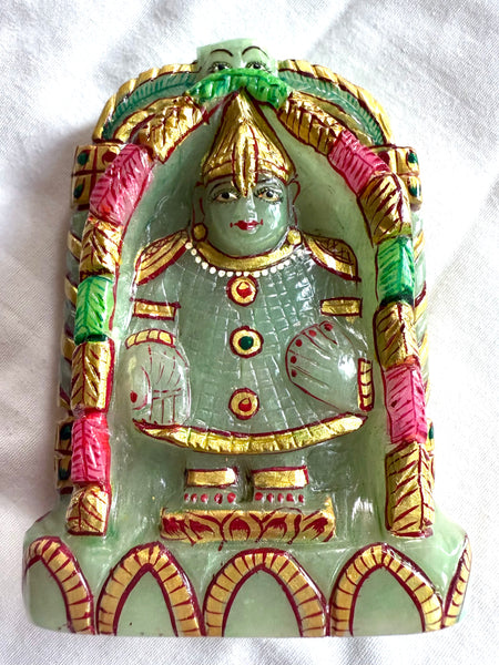 Painted Green Jade Balaji (Sri Venkateswara)