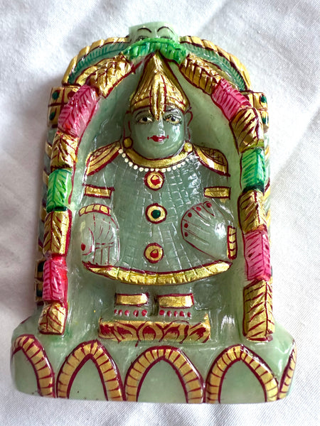 Painted Green Jade Balaji (Sri Venkateswara)
