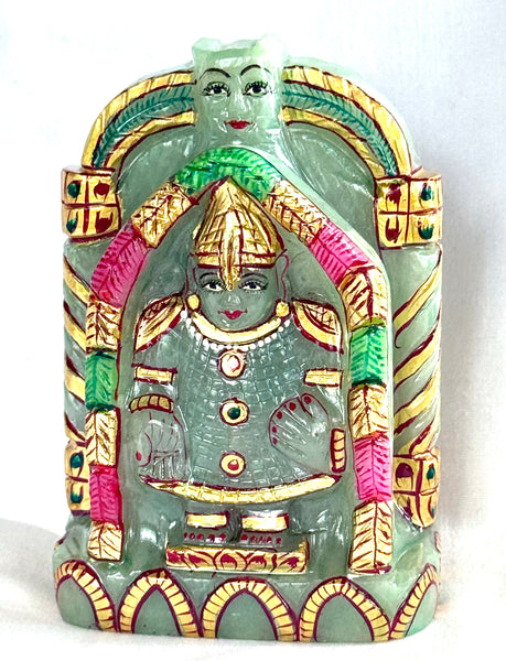 Painted Green Jade Balaji (Sri Venkateswara)