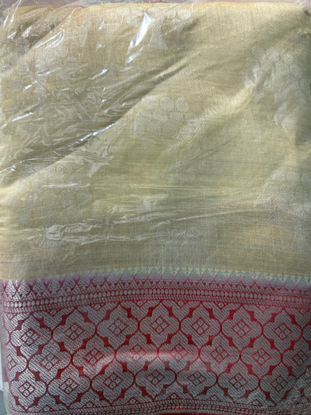 Deeksha Saree – Off white with Red Border A