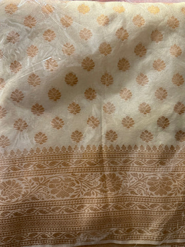 Deeksha Saree – Off white with Red Border B