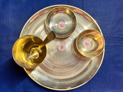 Brass –– Pooja offering plate set