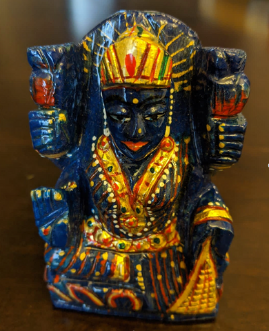 Lapiz Lazuli painted Sri Mahalakshmi Devi