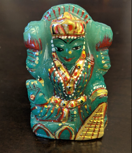 Light Green Jade painted Sri Mahalakshmi Devi