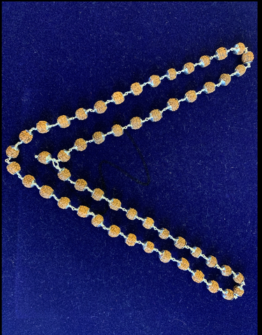 Rudraksha Mala (54 Beads with Silver Links)