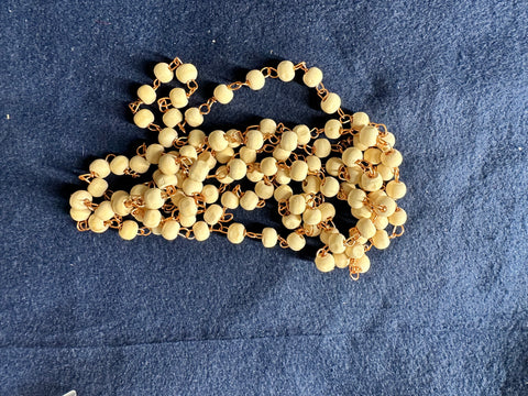 Tulsi Mala – Mala (108 Round Beads with Copper Links– Long)