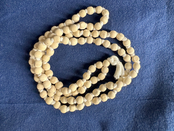 Tulsi Mala – Mala (108  round Beads knotted on White Cotton Thread)