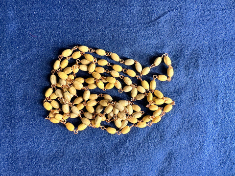 Tulsi Mala – Mala (108 Oval Beads with Copper Links )